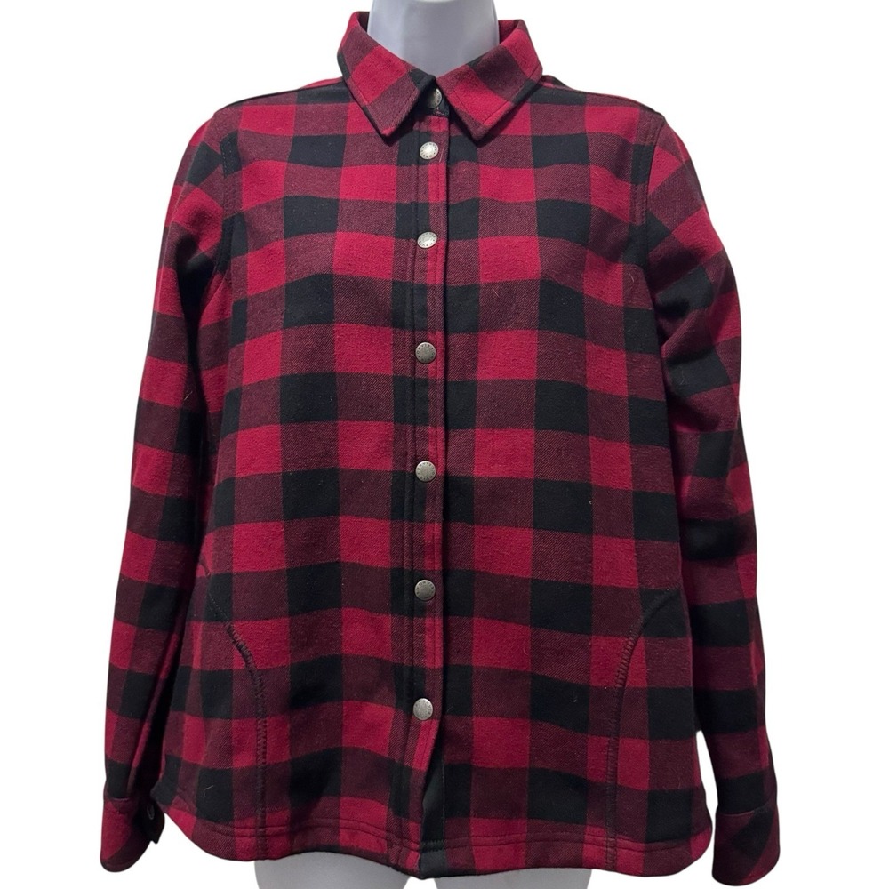 NWT Orvis Pinnacle Shirt Jacket Fleece Lined Buffalo Plaid Women's Size Small